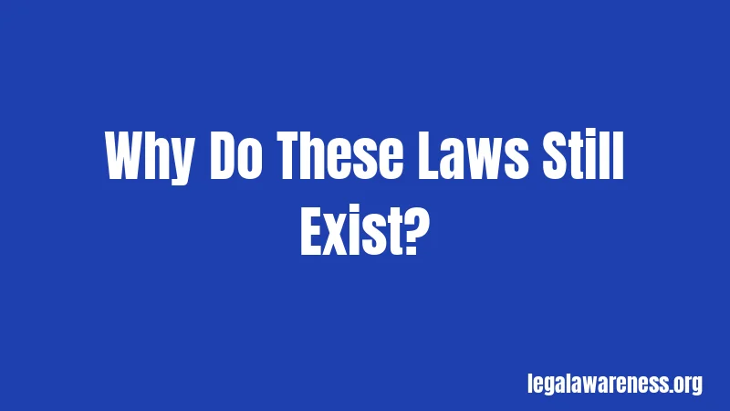 Why Do These Laws Still Exist?