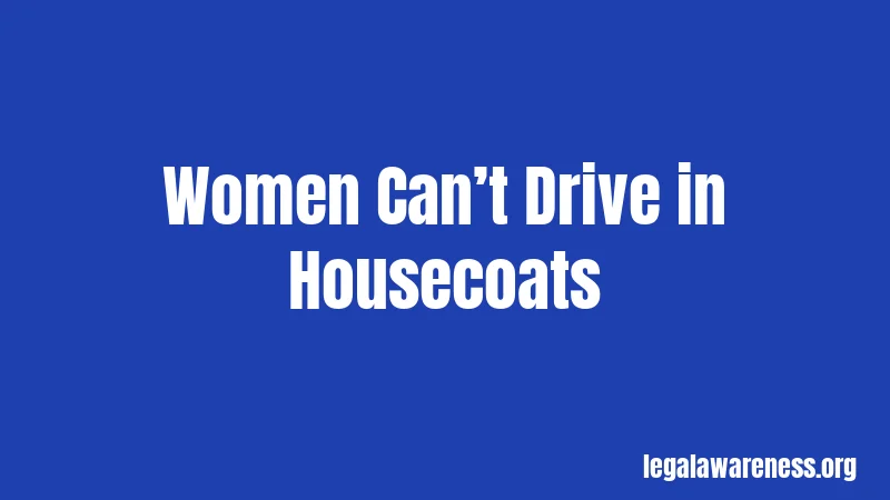 Women Can’t Drive in Housecoats