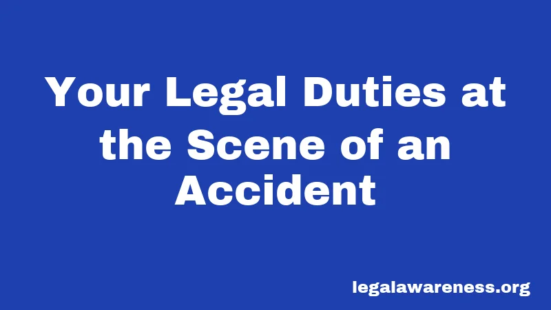 Your Legal Duties at the Scene of an Accident